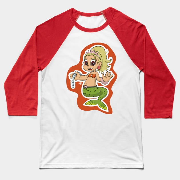 Little Mermaid Baseball T-Shirt by MBK